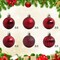 36pcs 1.57” Shatterproof Christmas Ball Ornaments – Hanging Tree Decorations for Xmas Tree, Wreaths, and Holiday Parties, Burgundy
